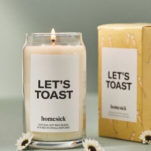 Anthropologie NWT Homesick Let's Toast 13.75 Ounce Candle